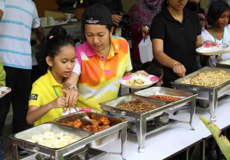Lunch laid out buffet style